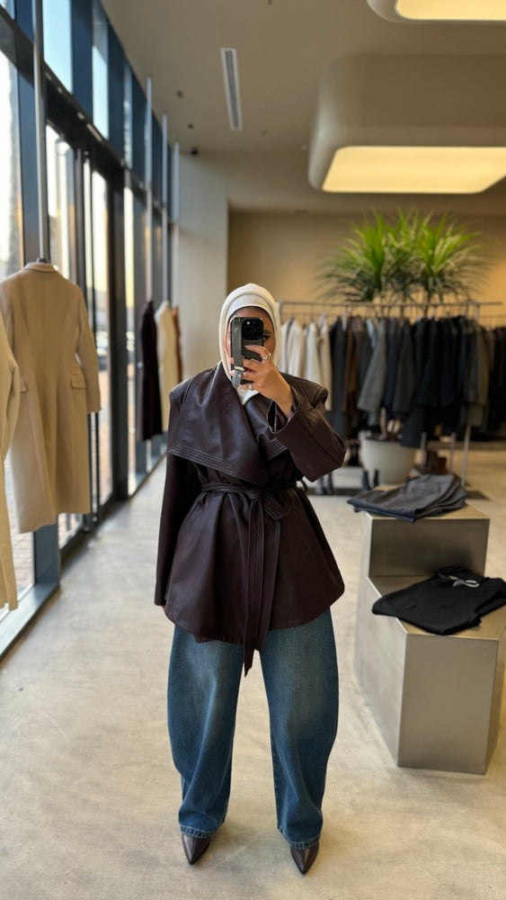 Drapey Leather Jacket