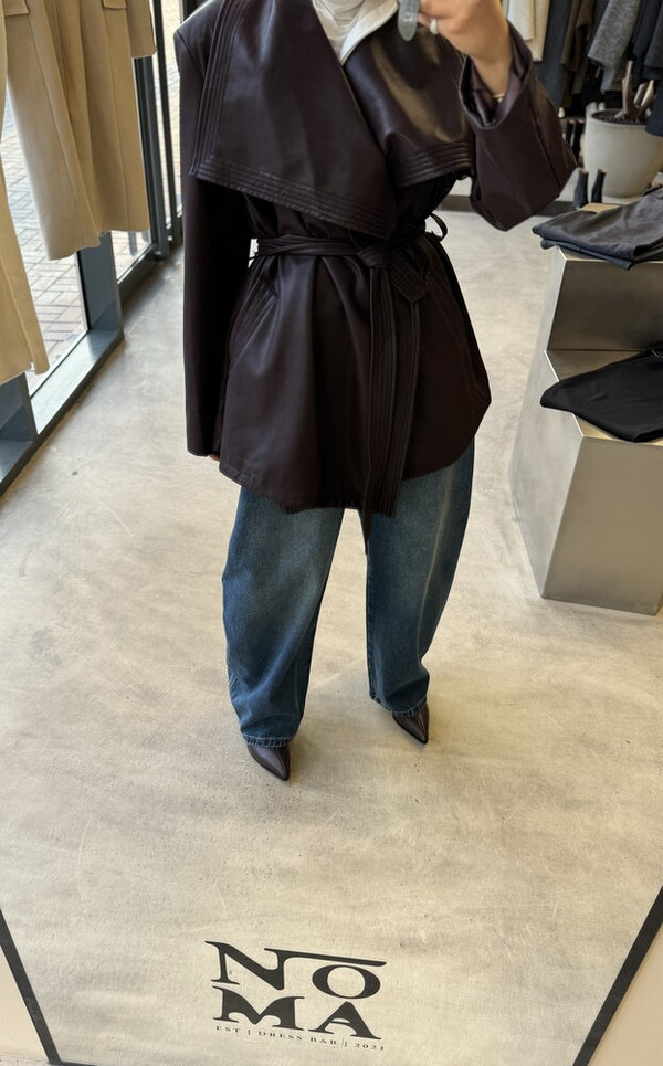 Drapey Leather Jacket