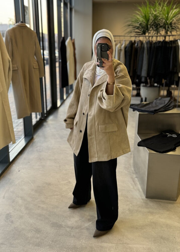 6 Buttons Suede Jacket