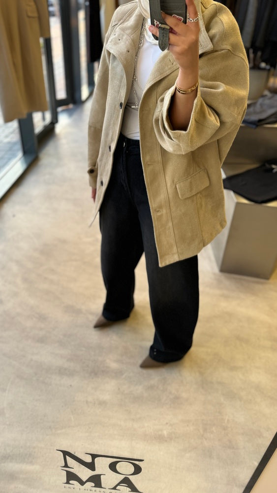 6 Buttons Suede Jacket