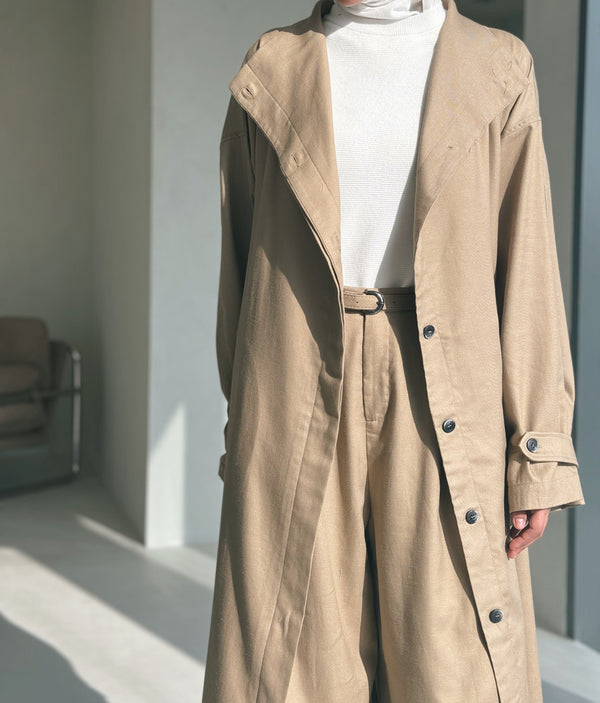 Turtleneck Trenchcoat w/ Pants Set