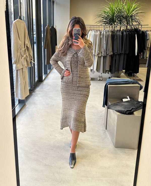 Crocheted Knit Dress Set