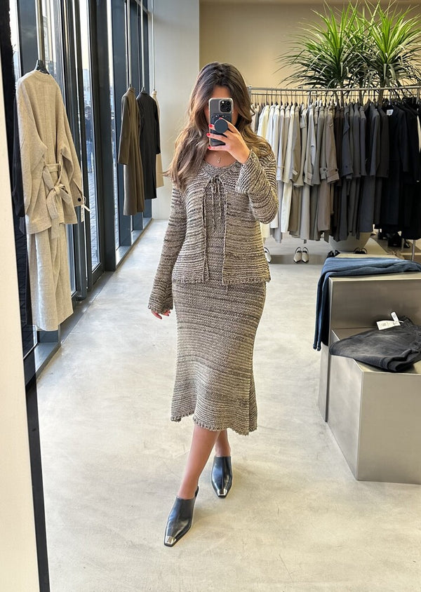 Crocheted Knit Dress Set