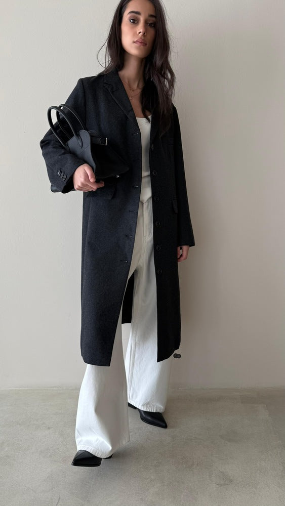 Classic Notched Woolen Coat