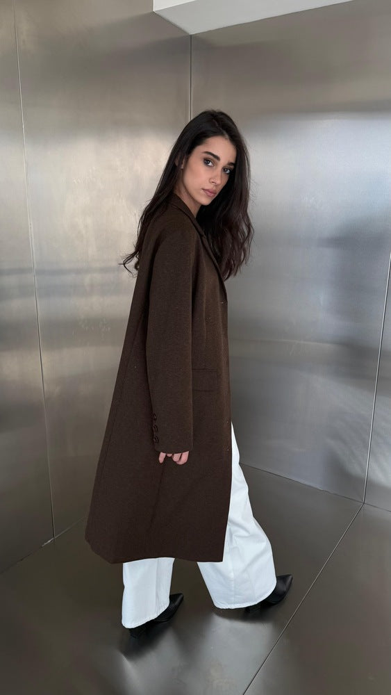 Classic Notched Woolen Coat
