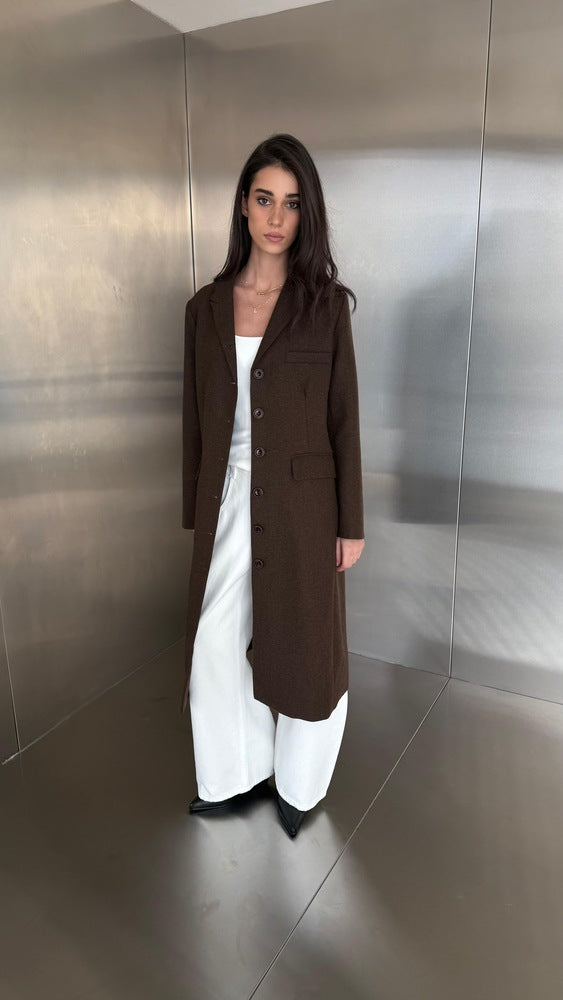 Classic Notched Woolen Coat