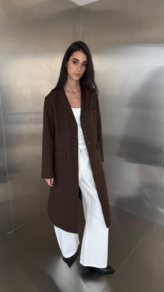 Classic Notched Woolen Coat