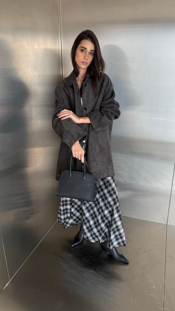 Oversized Suede Jacket