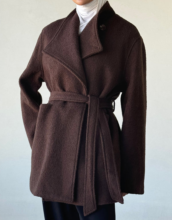 Belted Sashes Elegant Coat