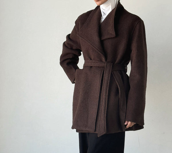 Belted Sashes Elegant Coat