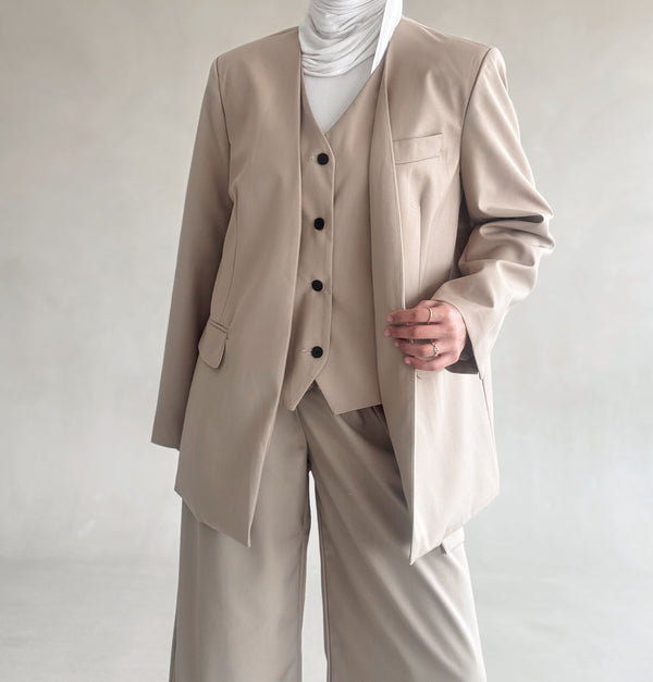 Casual V-neck Wrap Suit Set