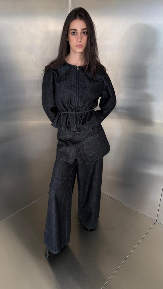 Denim Round Neck 3PC Set