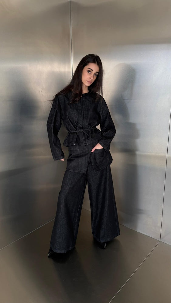 Denim Round Neck 3PC Set