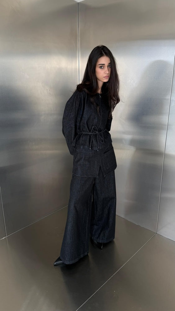 Denim Round Neck 3PC Set