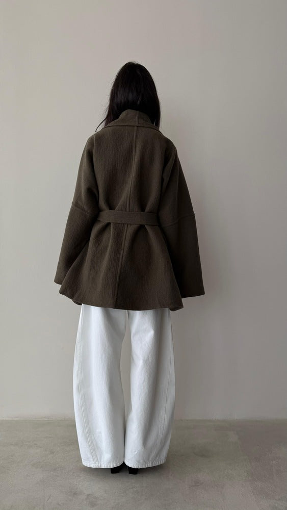 Wool Blend Belted Jacket