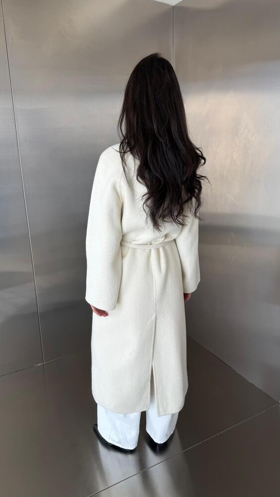 Patch Pockets Long Lace Up Coat