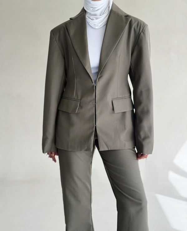 Drawstring Women Suit