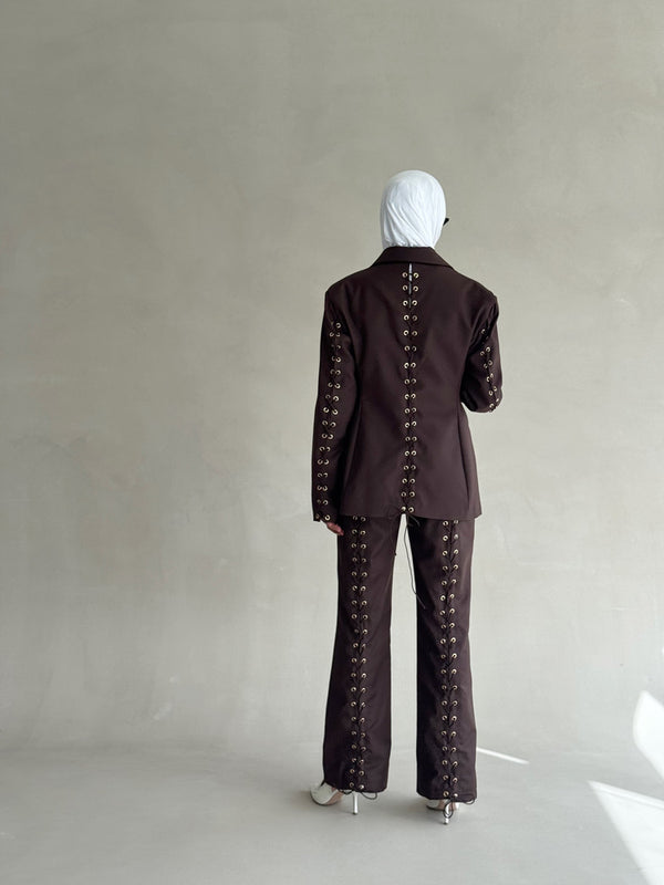 Drawstring Women Suit
