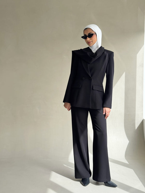 Two-Piece Suit w/ Scarf