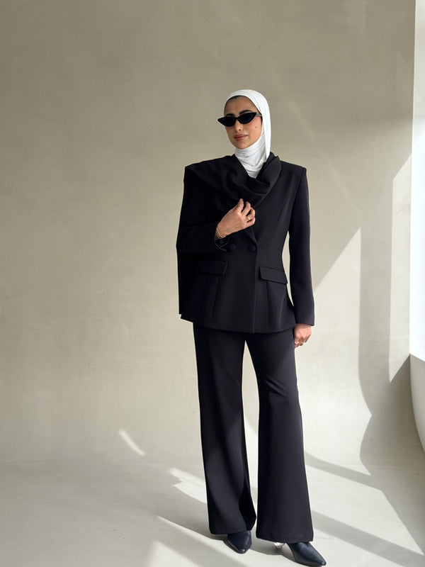Two-Piece Suit w/ Scarf