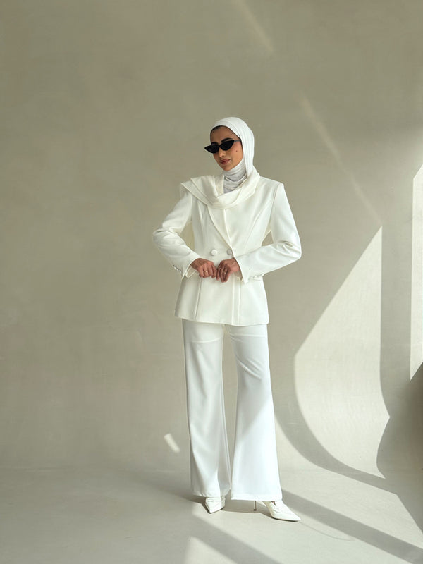Two-Piece Suit w/ Scarf