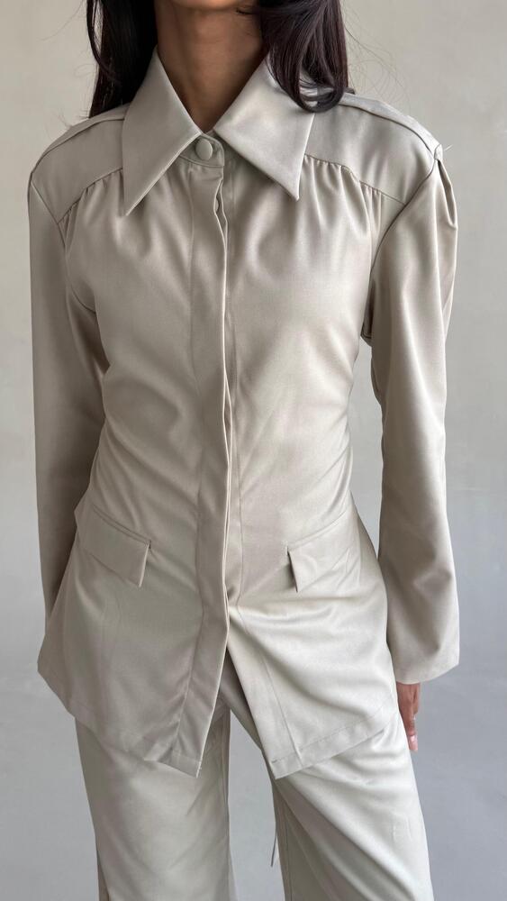 Shoulder Cloaklet Blazer Set