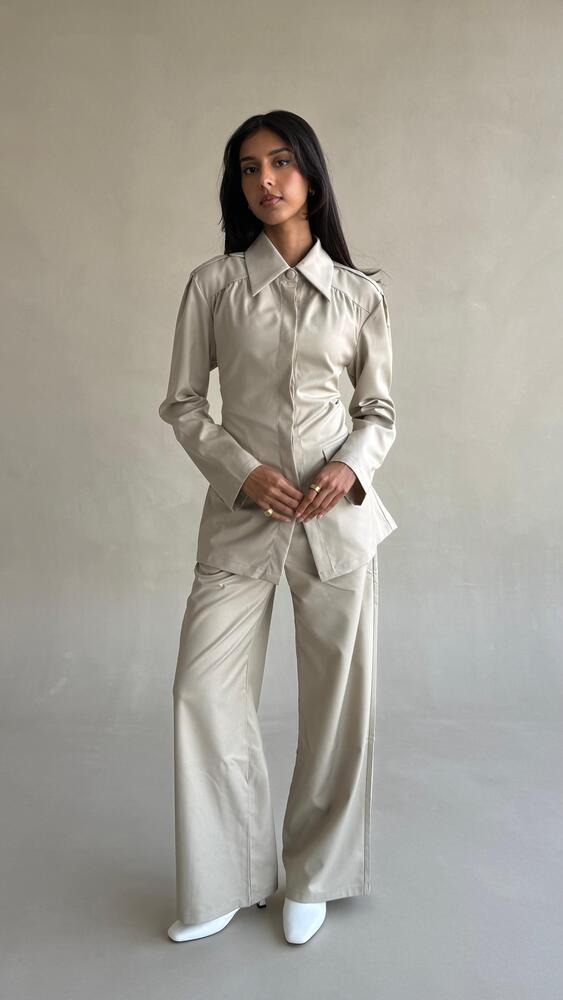 Shoulder Cloaklet Blazer Set