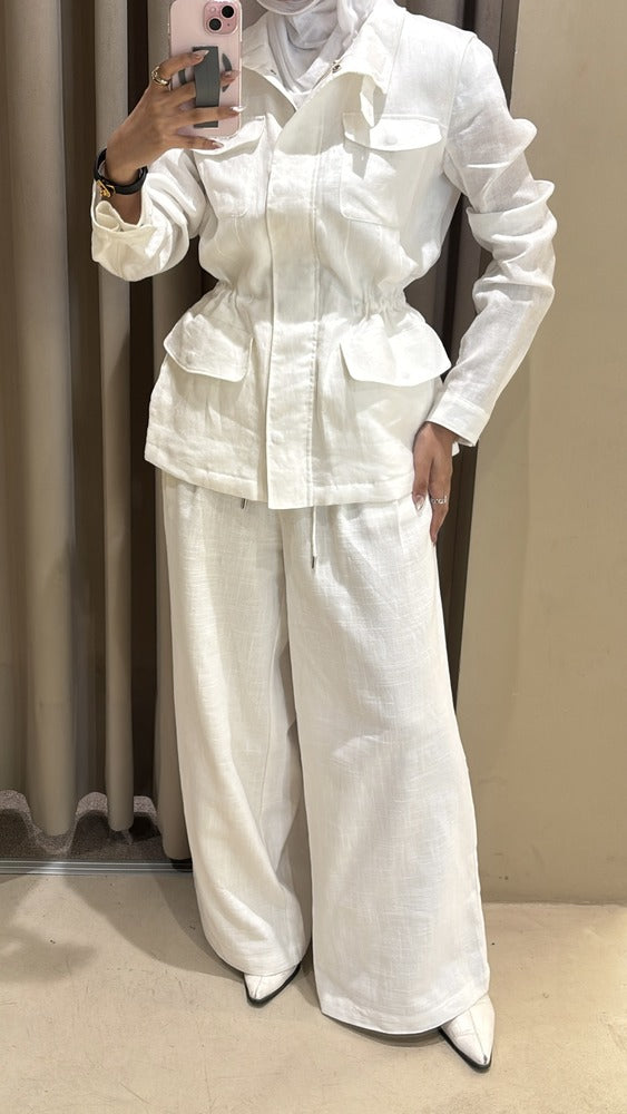 Slim Waist Drawstring Shirts