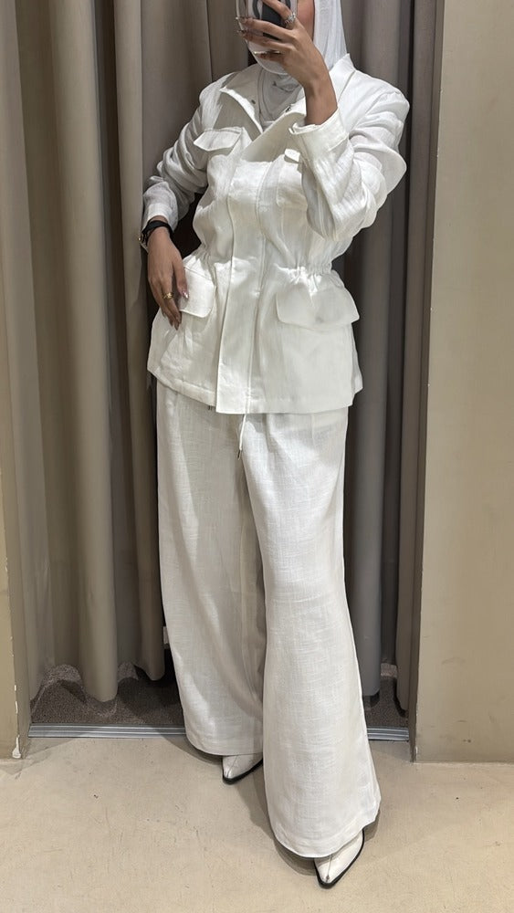 Slim Waist Drawstring Shirts