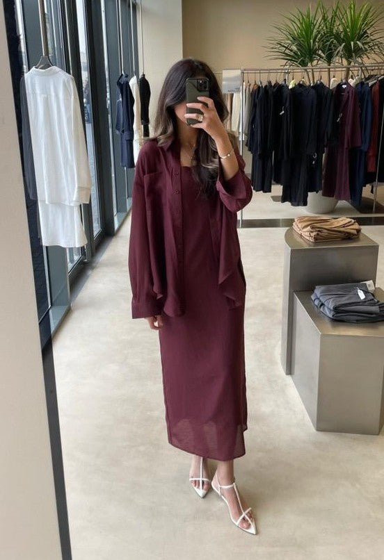 Sleeveless Dress w/ Shirt Sets