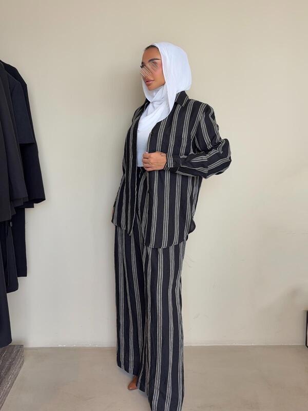 Striped Black 2PC Sets