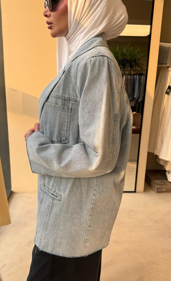 4 Pocket Loose Denim Jacket