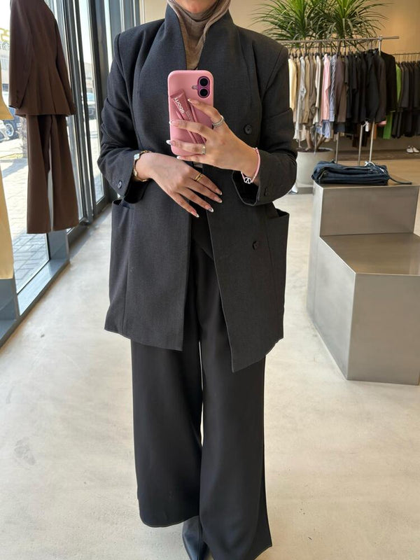 2 Pocket Collarless Blazer