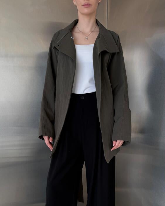 Collared Jacket w/ Belt