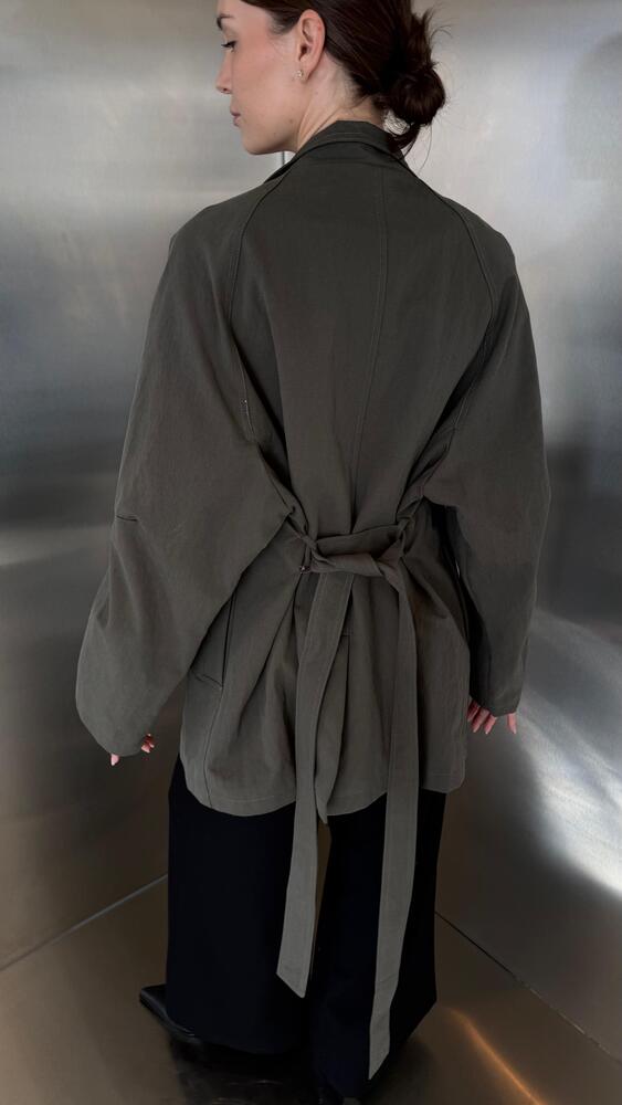 Collared Jacket w/ Belt