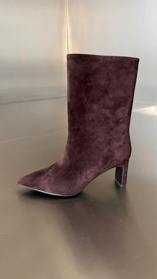 Suede Block Heel Boots