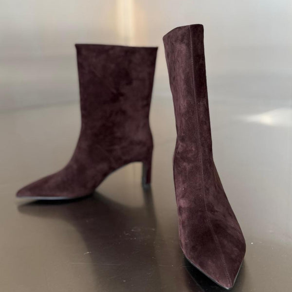 Suede Block Heel Boots