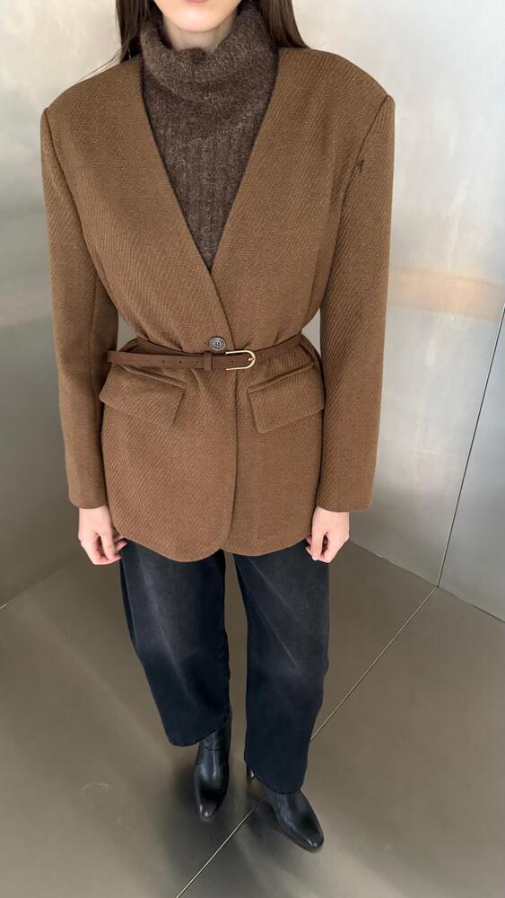 2-in-1 Knitted Inner + Woolen Blazer