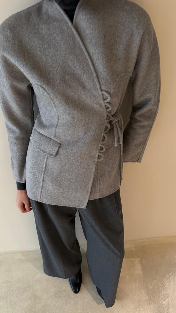 Woolen Belted Loop Blazer
