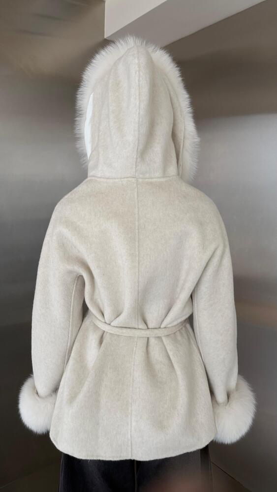 Fur Collar Jacket w/ Belt