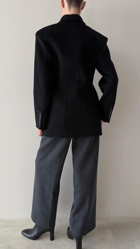 Woolen 4-Button Blazer