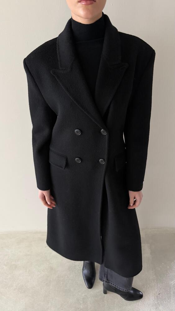 Long Woolen Coat 4  ButtonsX