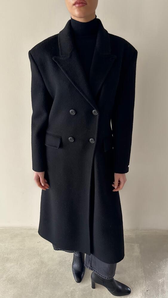 Long Woolen Coat 4  ButtonsX