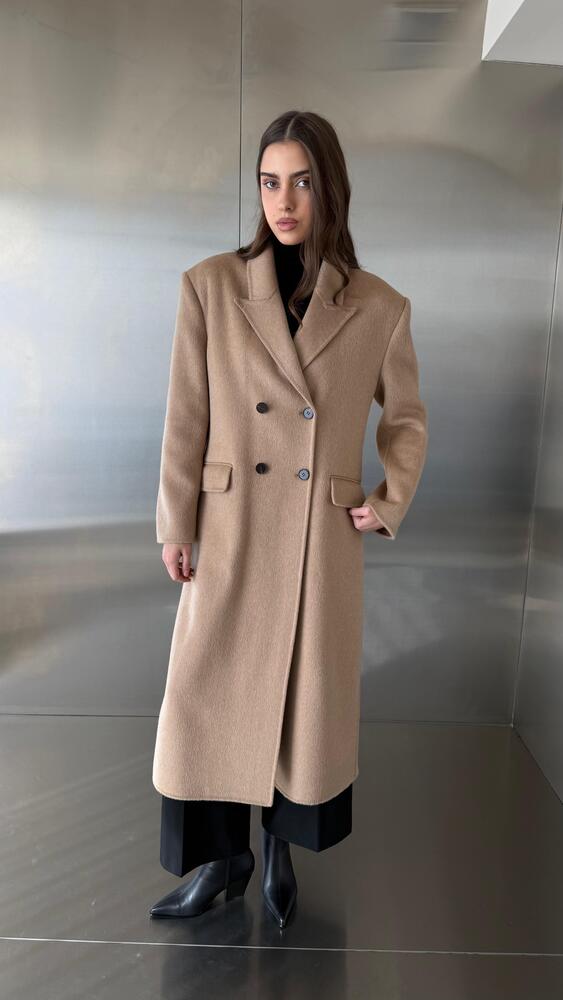 Long Woolen Coat 4  ButtonsX