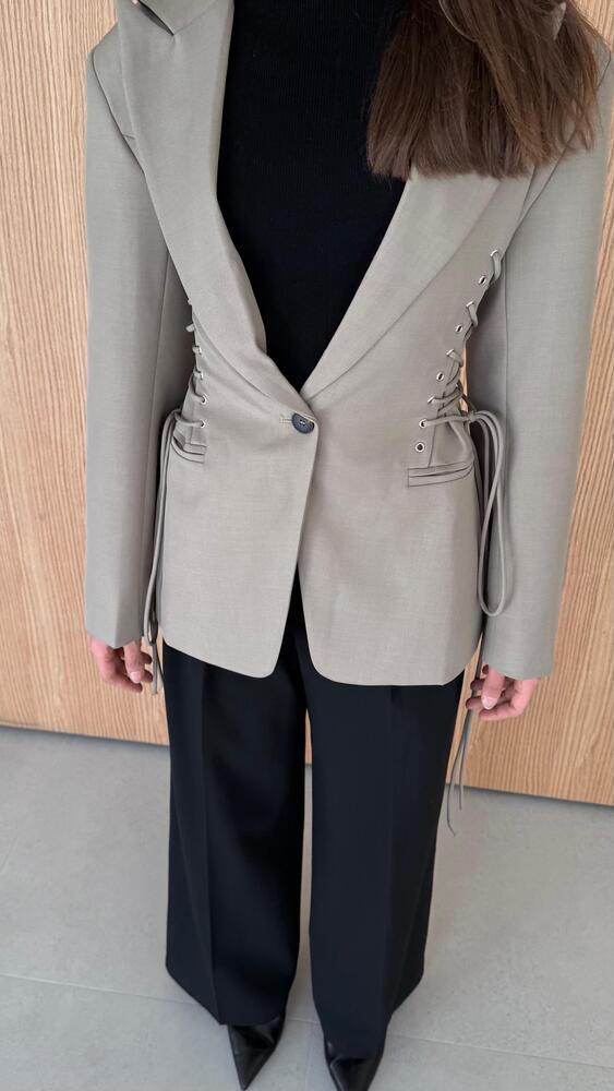 Side Drawstring Blazer