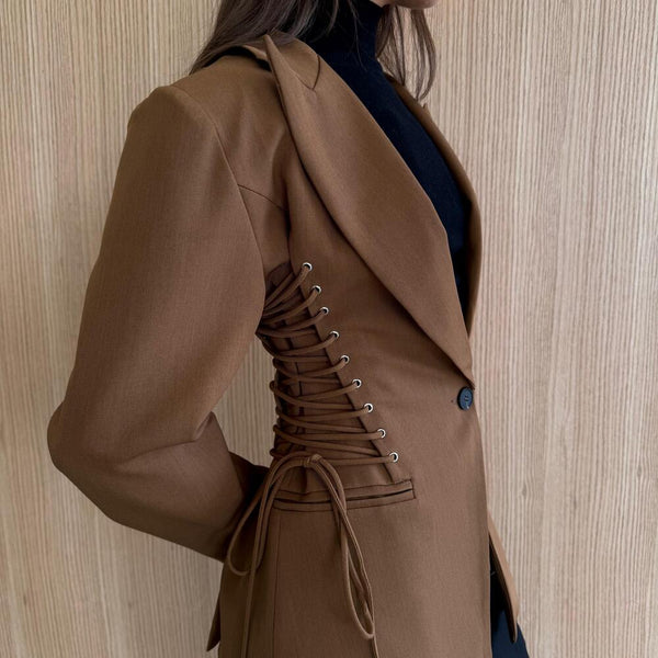 Side Drawstring Blazer