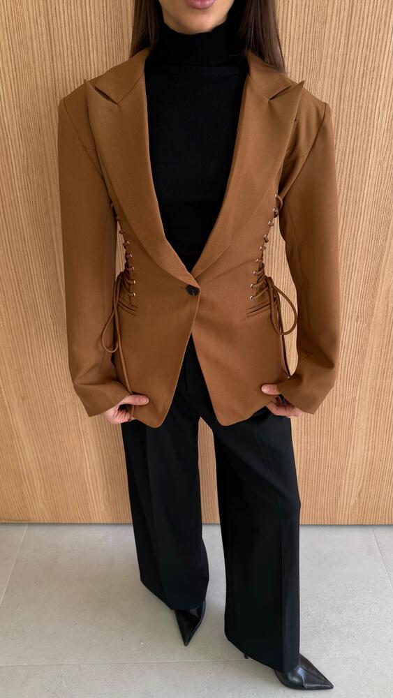 Side Drawstring Blazer