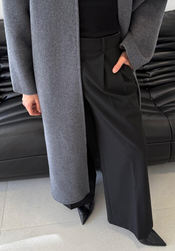 Wide Leg  Trousers w/ Belt