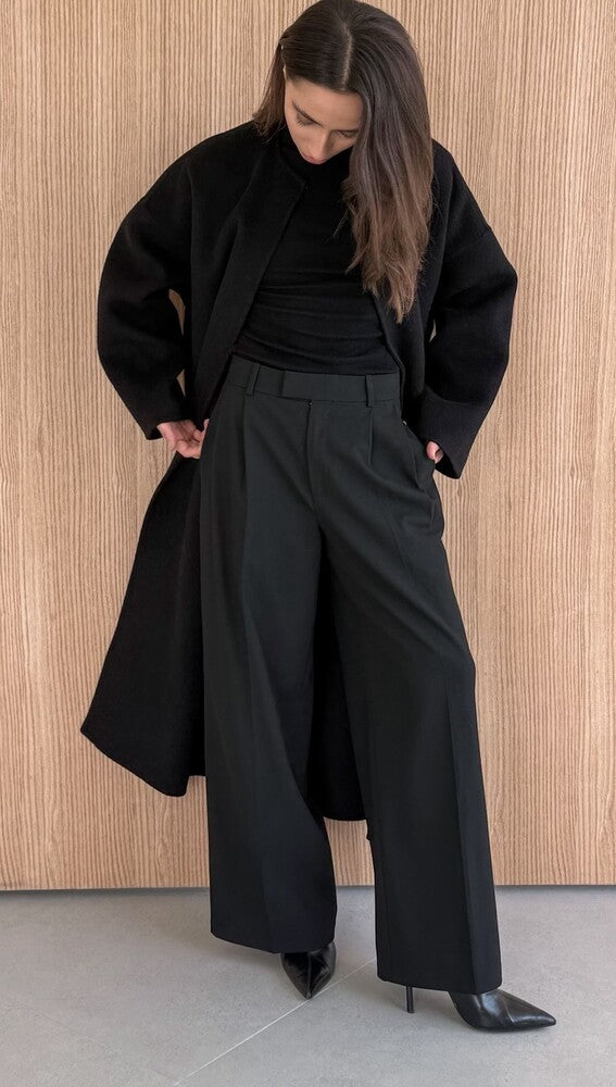 Wide Leg  Trousers w/ Belt