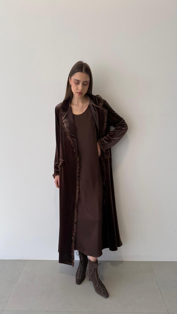 Fringe Velvet Kaftan 2PC Set
